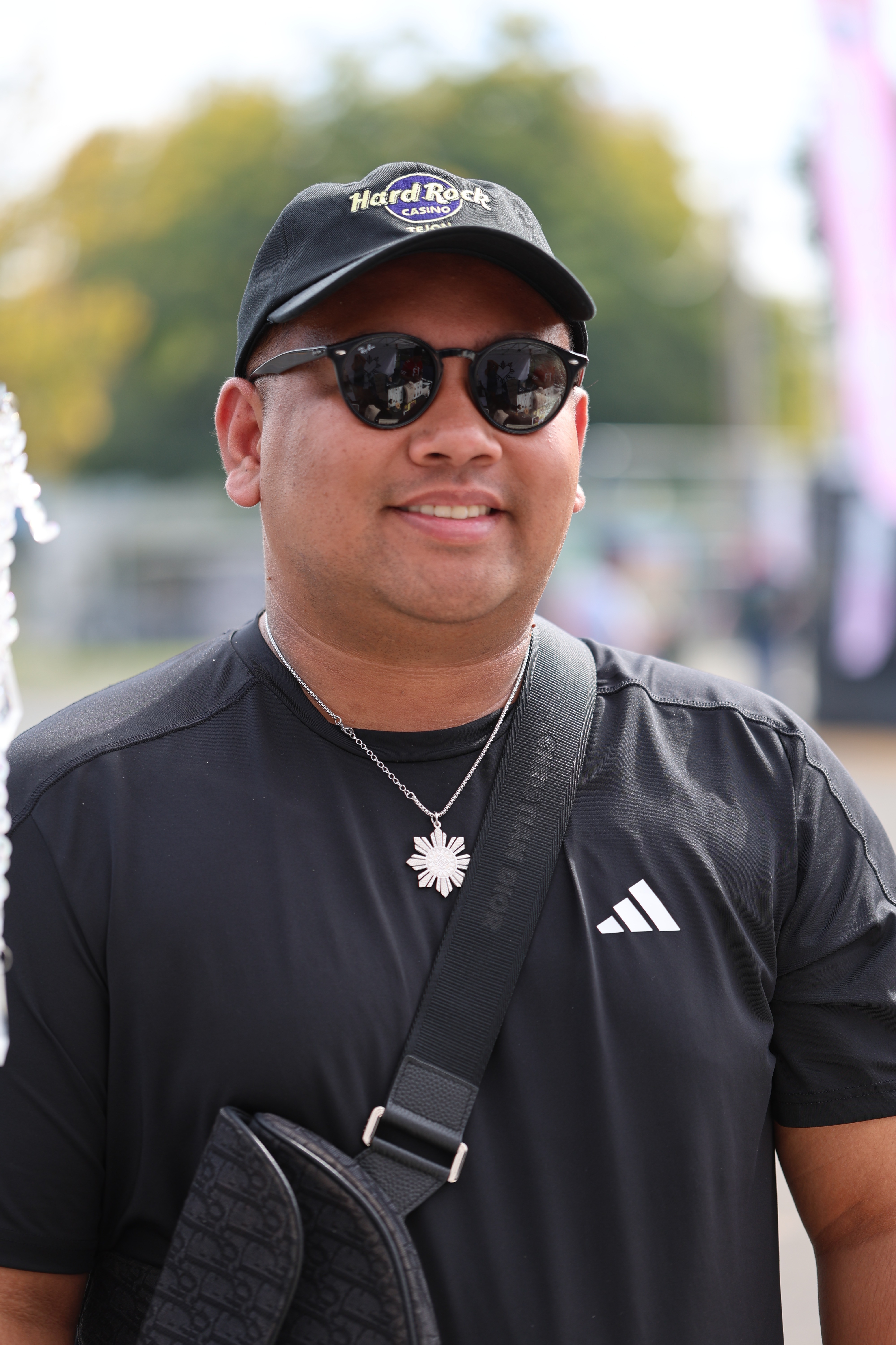 Young man wearing the Steel Lakas Tribal Necklace from Philippine Weekend at Delano