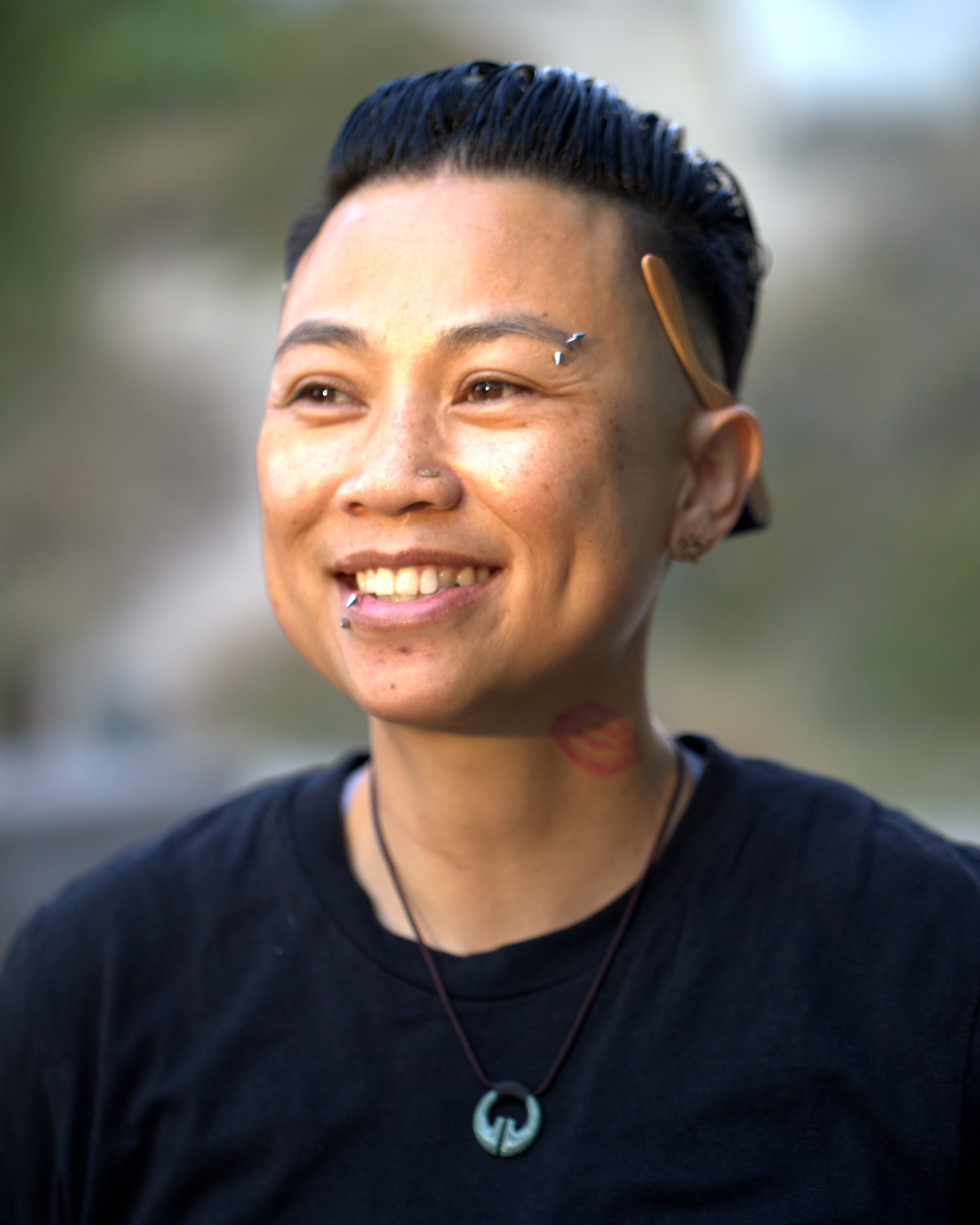 Kalinga Ling-Ling-O Jade Necklace for photoshoot